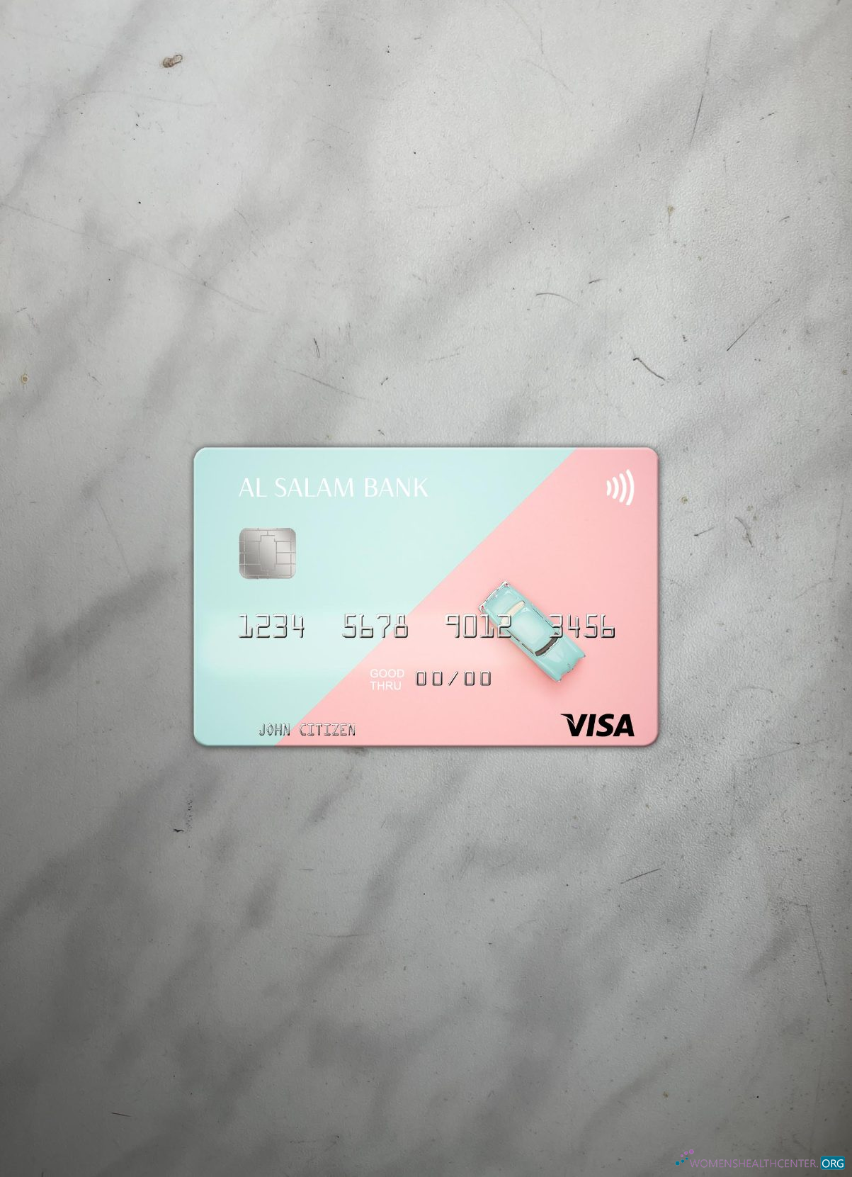 Download Algeria Al Salam Bank visa card photolook front Photoshop template